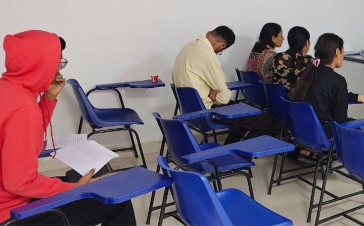 Practical computer training session at SSSAM Academy in Gurugram